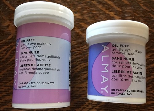 Almay Gentle Eye Makeup Remover Pads, Oil-Free 200 Pads (Packages Of 120 & 80)