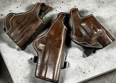 Clearance! Right Hand Leather Rotating Paddle Holster with Blemishes - CHOOSE