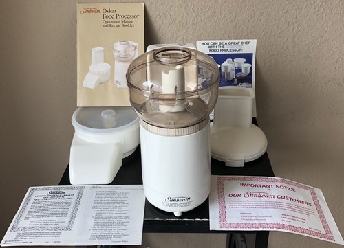*NICE*Vintage Sunbeam Oskar Food Processor Model 14081 500 Watts Made In France