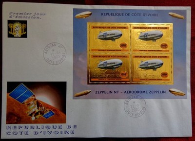 2005-FDI-SPACE- REP. DE COTE D'IVOIRE - ZEPPELIN, AERODROME ZEPPELIN (GOLD), N.D