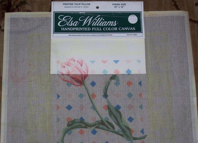 New Elsa Williams HANDPRINTED Full Color Needlepoint Canvas 12