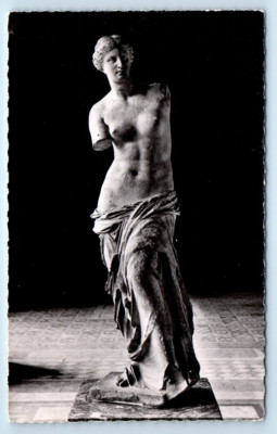 RPPC Musee Du Louvre Venus de Milo FRANCE Postcard