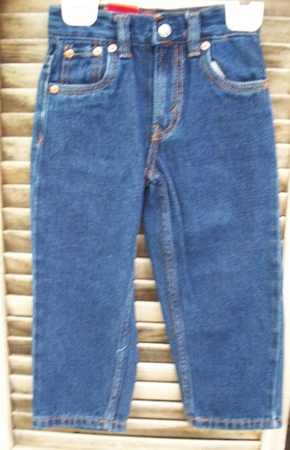 LEVI'S 550 Relaxed Fit nwt blue denim jeans~size 4 SLIM~NEW~dark wash~$30 retail