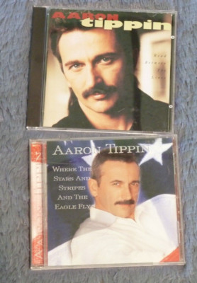 Lot 2 Aaron Tippin CDs Read Between The Lines Where the Star and Stripes Eagle