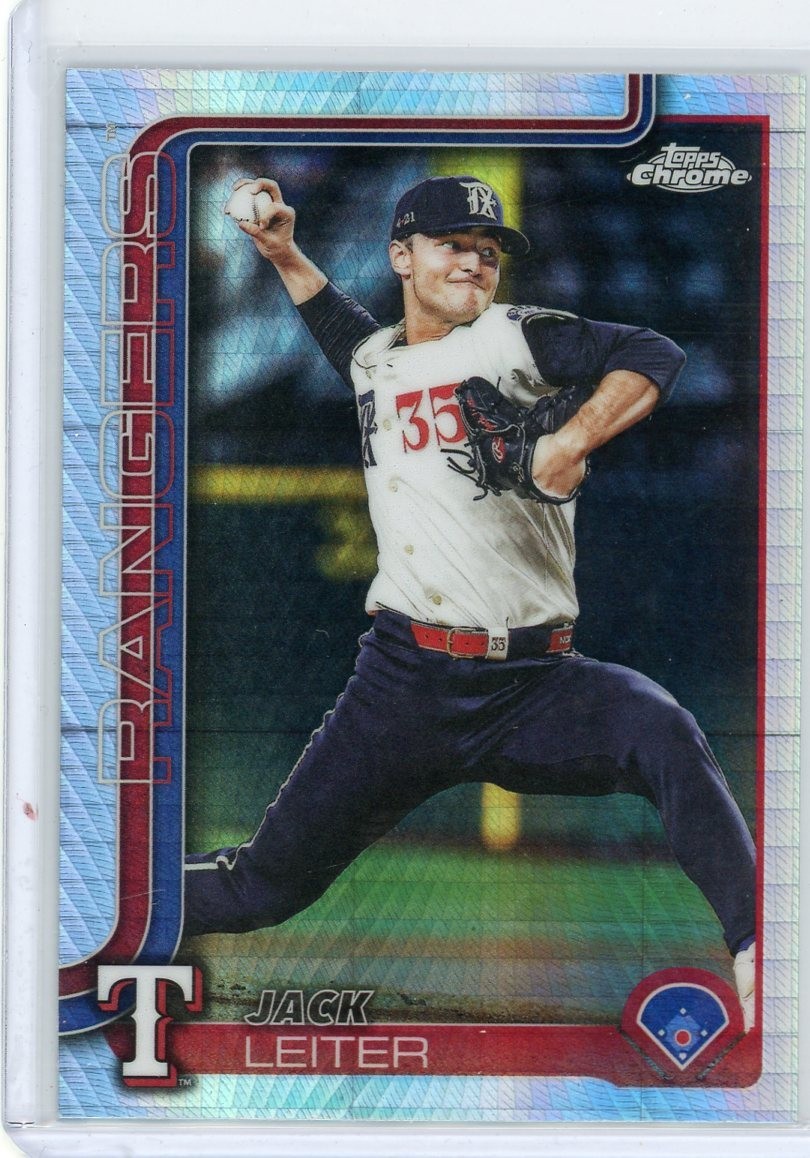 2025 Topps Chrome Update #USC42 Jack Leiter Prism Refractors Rangers