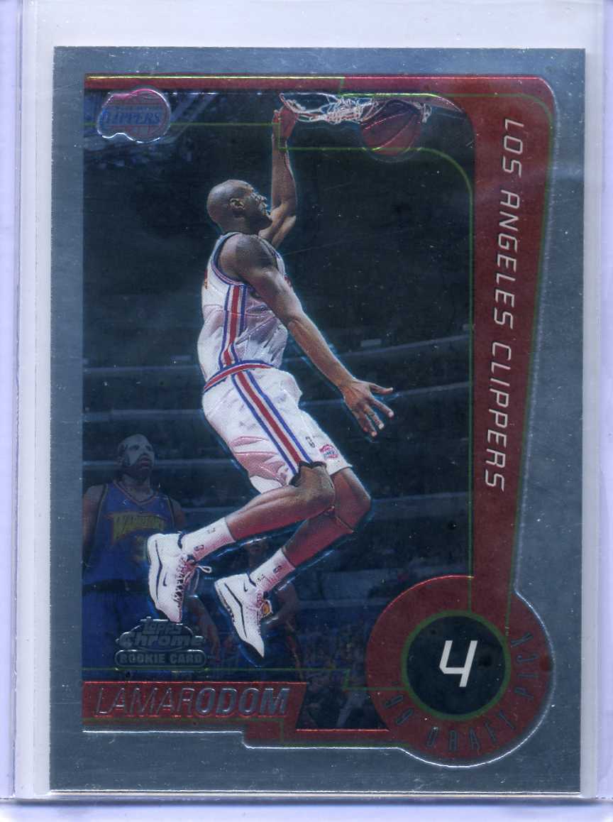 Lamar Odom 1999-2000 Topps Chrome ROOKIE CARD #231 - CLIPPERS. rookie card picture