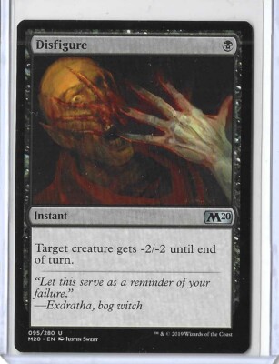 MTG Disfigure Core Set 2020 (M20) Uncommon Magic Card #095/280 Unplayed