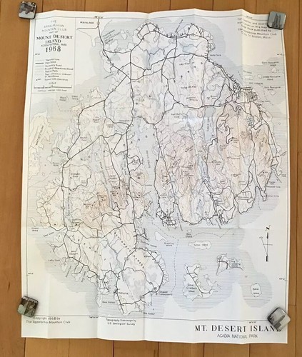Appalachian Mountain Club Maine Mountain Guide 1968 With 5 Maps