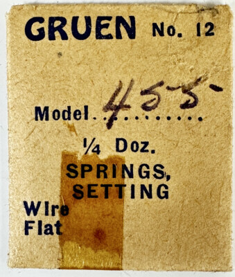GRUEN FACTORY EB440 CAL455 SPRING SETTING NOS JEWELER WATCH REPAIR PART WP2