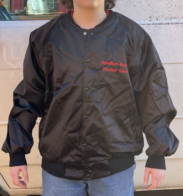 Hartwell Satin Jacket XXL Proctor Silex Hamilton Beach Bomber USA Snap NOS