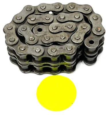 MAXCO HI-MAX 60 RIVETED ASME/ANSI STANDARD ROLLER CHAIN DOUBLE STRAND 21-7/8'' L