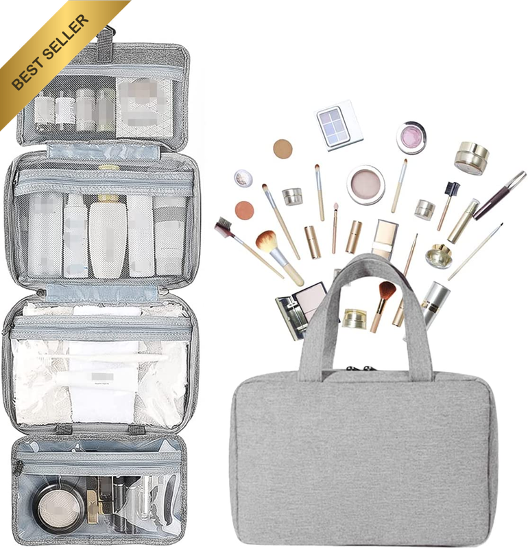 Hanging Toiletry Bag with Hanging Hook,Multifunctional Travel Organizer,Portable