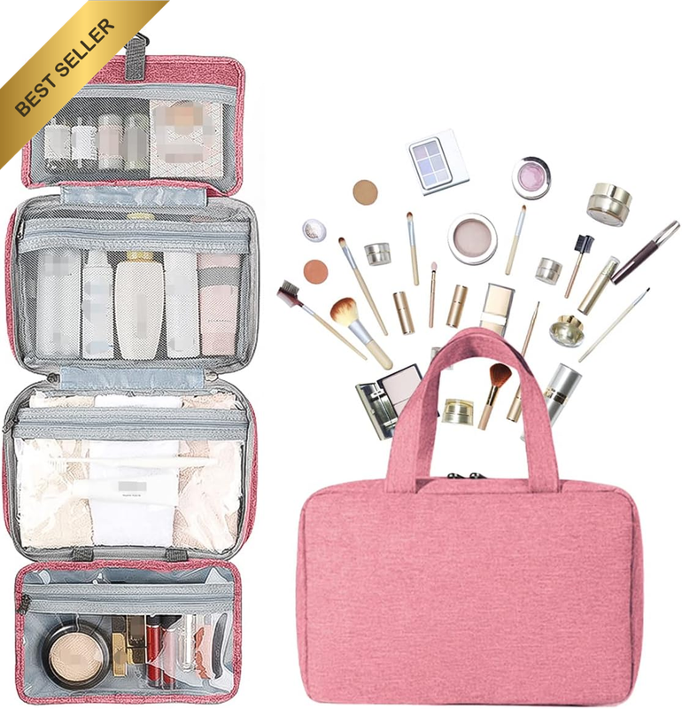 Hanging Toiletry Bag, Waterproof Travel Makeup Bag Portable Wash Bag Travel Cosm