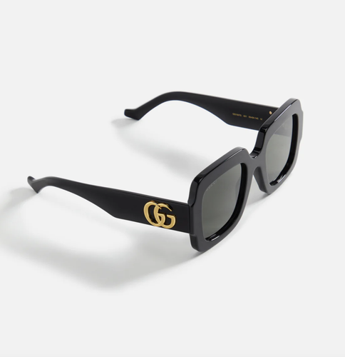 Pre-owned Gucci Gg1547s-001 Black Sunglasses In Gray