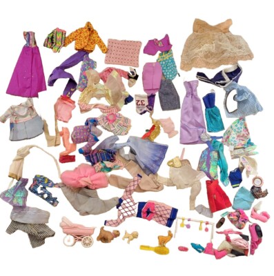Vintage Barbie Friends Clothes Accessories Pets Lot