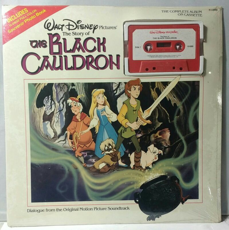 SEALED Walt Disney The Black Cauldron Cassette Story Photo Book/Tape Vintage NOS