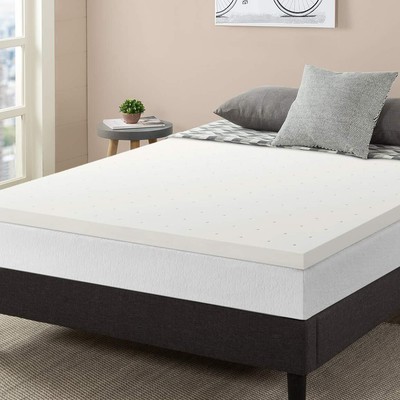2 Inch Ventilated Memory Foam Mattress Topper, CertiPUR-US Certified, Short Q...