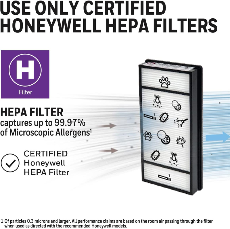 HRF-H2C True HEPA Replacement Filter (H) for Air Purifiers, Pack of 2 Filters (H