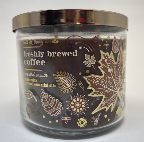 NEW Freshly Brewed Coffee 3-Wick Candle 14.5 oz Bath & Body