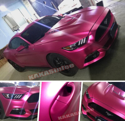 Stretch Car Satin Matte Chrome Metallic Vinyl Wrap Sticker Decal Strip Decors US