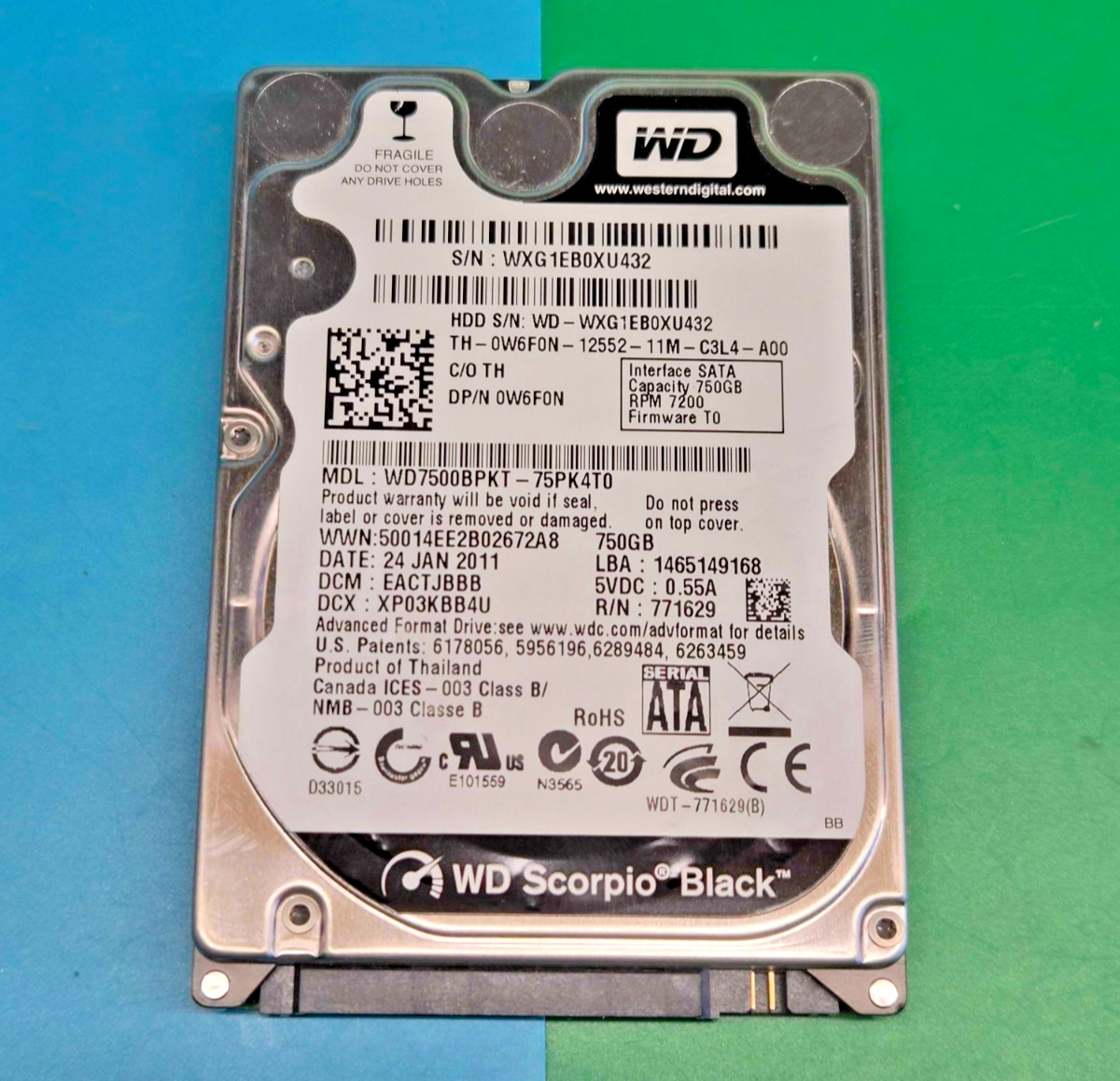WD Scorpio Black 750GB 2.5