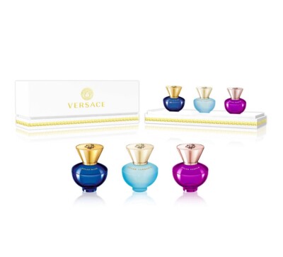 Versace Dylan Blue Turquoise Purple Mini EDT EDP 3-Pc Travel Gift Set
