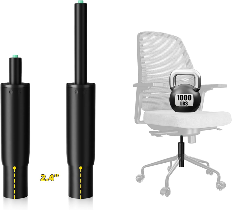 7 Inches to 11 Inches Short Office Chair Cylinder Replacement, 4'' Stroke, Heavy