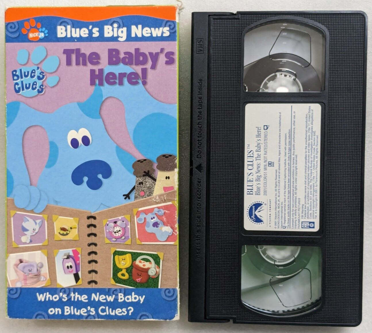 Blues Clues Blues Big News The Babys Here (VHS, 2001, Nick