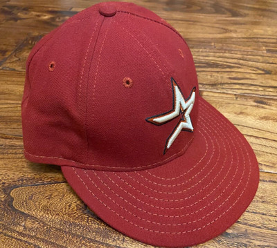 Jeff Keppinger 2010 Astros Game Used Worn Red Alternate Hat v Cubs 10/2 MLB Auth