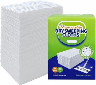 JEBBLAS Disposable Mop Cloth Dry Sweeping Pad for Flat Mop Sweeping Cloths Multi