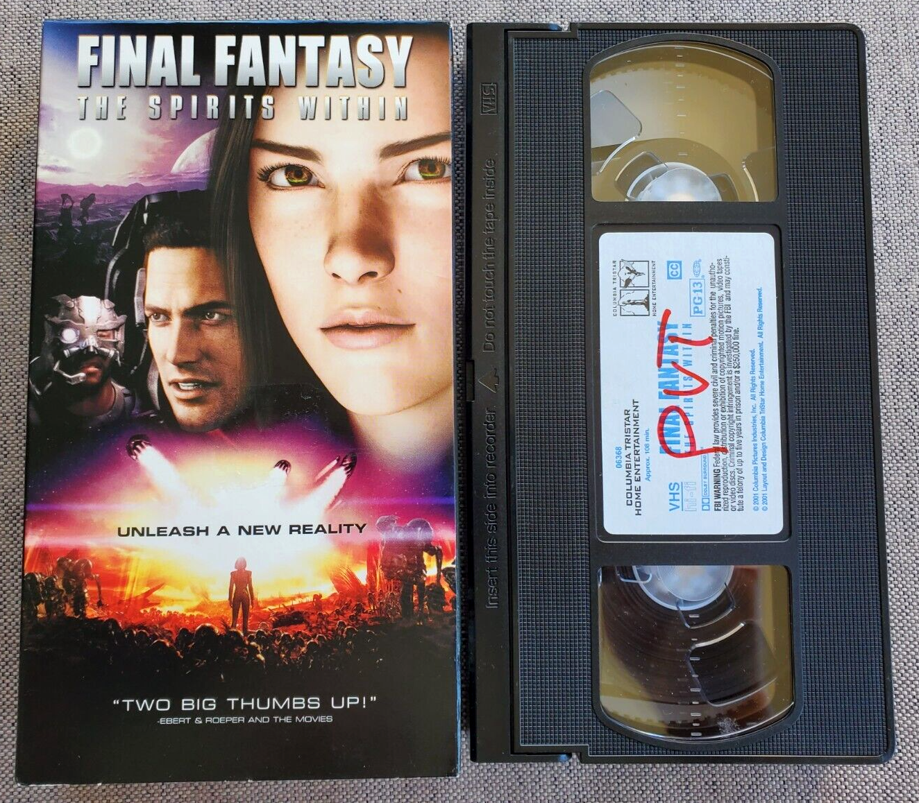 Final Fantasy: The Spirits Within ~ VHS ~ RARE FORMER