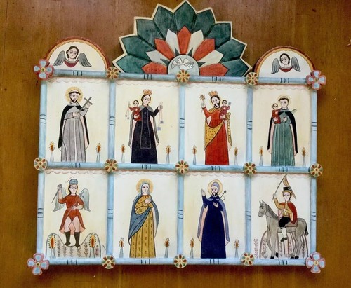 Anita Romero Jones FOLK ART Santa Fe 1994 Eight Saints, Santos