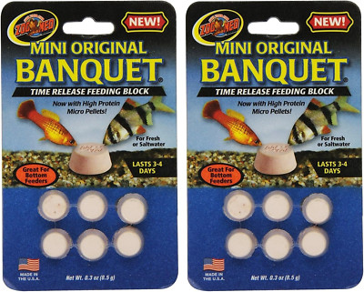 Zoo Med Laboratories AZMBB2 Mini Banquet Block Feeders, 12 Count