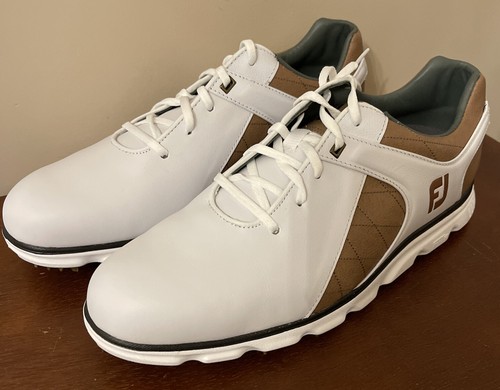FootJoy DryJoys Pro 7.5 (25.5 cm)。 FOOTJOY DRYJOY TOUR GOLF SHOES - WHITE /GRAY CROC - 7.5 W