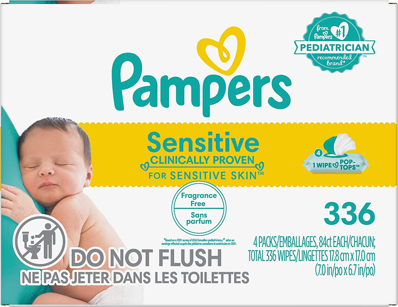 Pampers Sensitive Skin Natural Hypoallergenic Soft Infant Ba