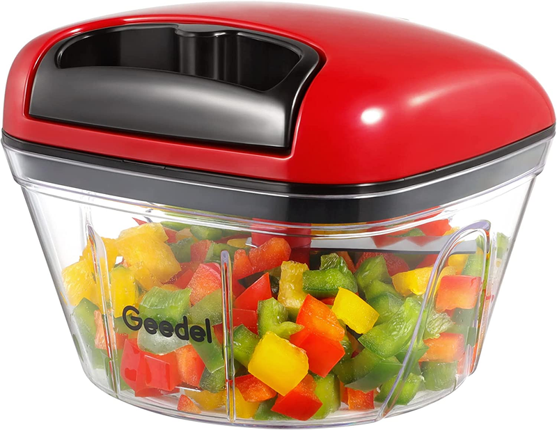 Manual Food Chopper Hand Crank Food Processor Chopper Vegetable Quick Blender