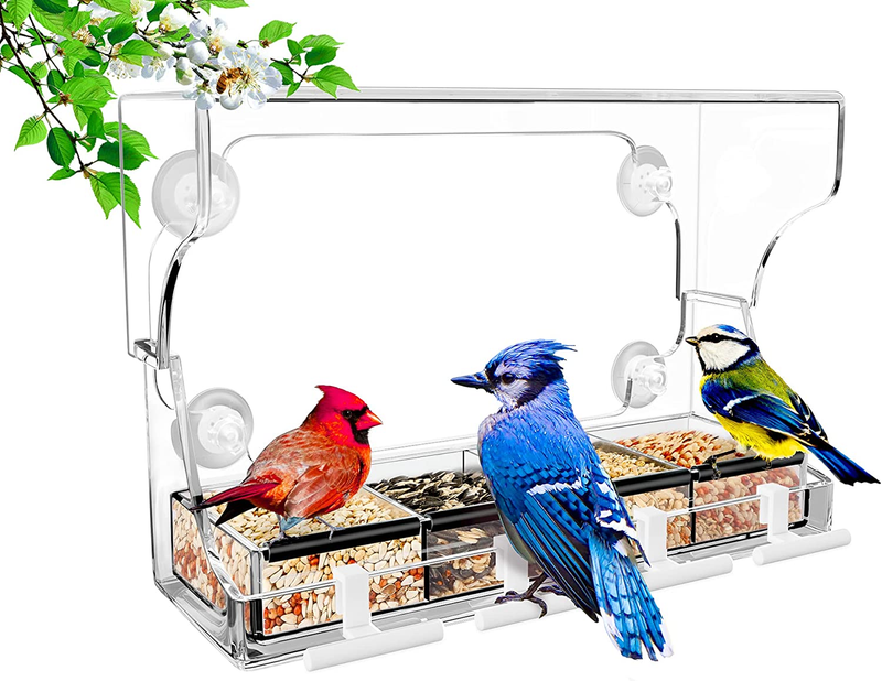 , Window Bird Feeders Outside With Strong Suction Cups, Cle...