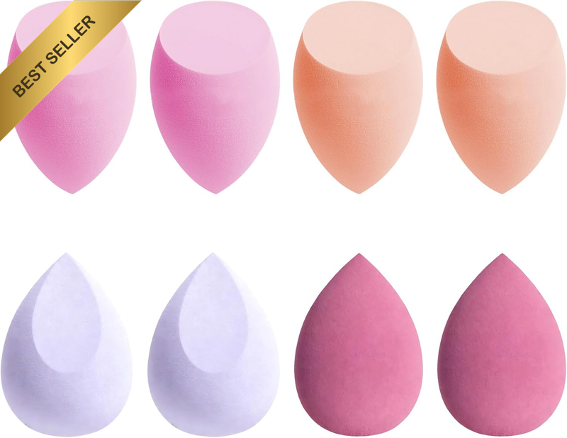 8 Pcs Makeup Sponge Set, Beauty Blender for Liquid Foundation, Powder & Cream, L