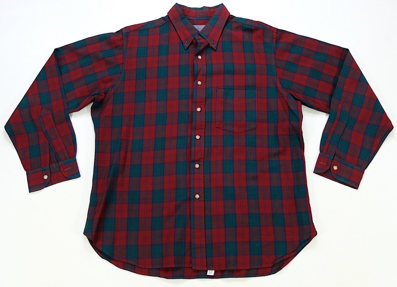 Rare VTG PENDLETON Authentic Lindsay Tartan Checkered Plaid Flannel Shirt 90s XL