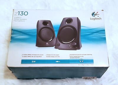 Logitech Z130 Stereo Speakers - 5 Watts 3.5mm Input - Black