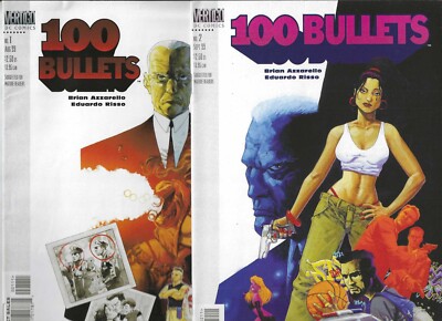 100 BULLETS #1 & 2 FIRST PRINTS AZZARELLO RISSO 1999 VERTIGO COMICS