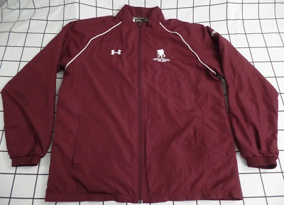 Under Armour Jacket Windbreaker Mens LARGE MAROON Wounded Warrior Project