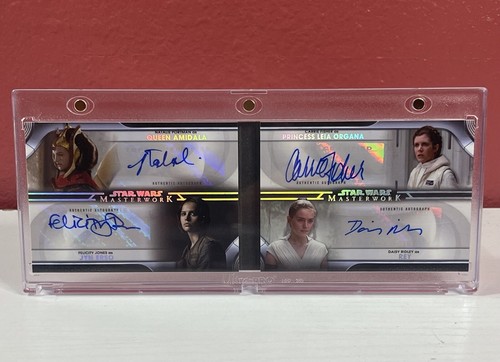 Hot! 2021 Star Wars Masterwork 2 of 2 QUAD AUTO BOOK Amidala