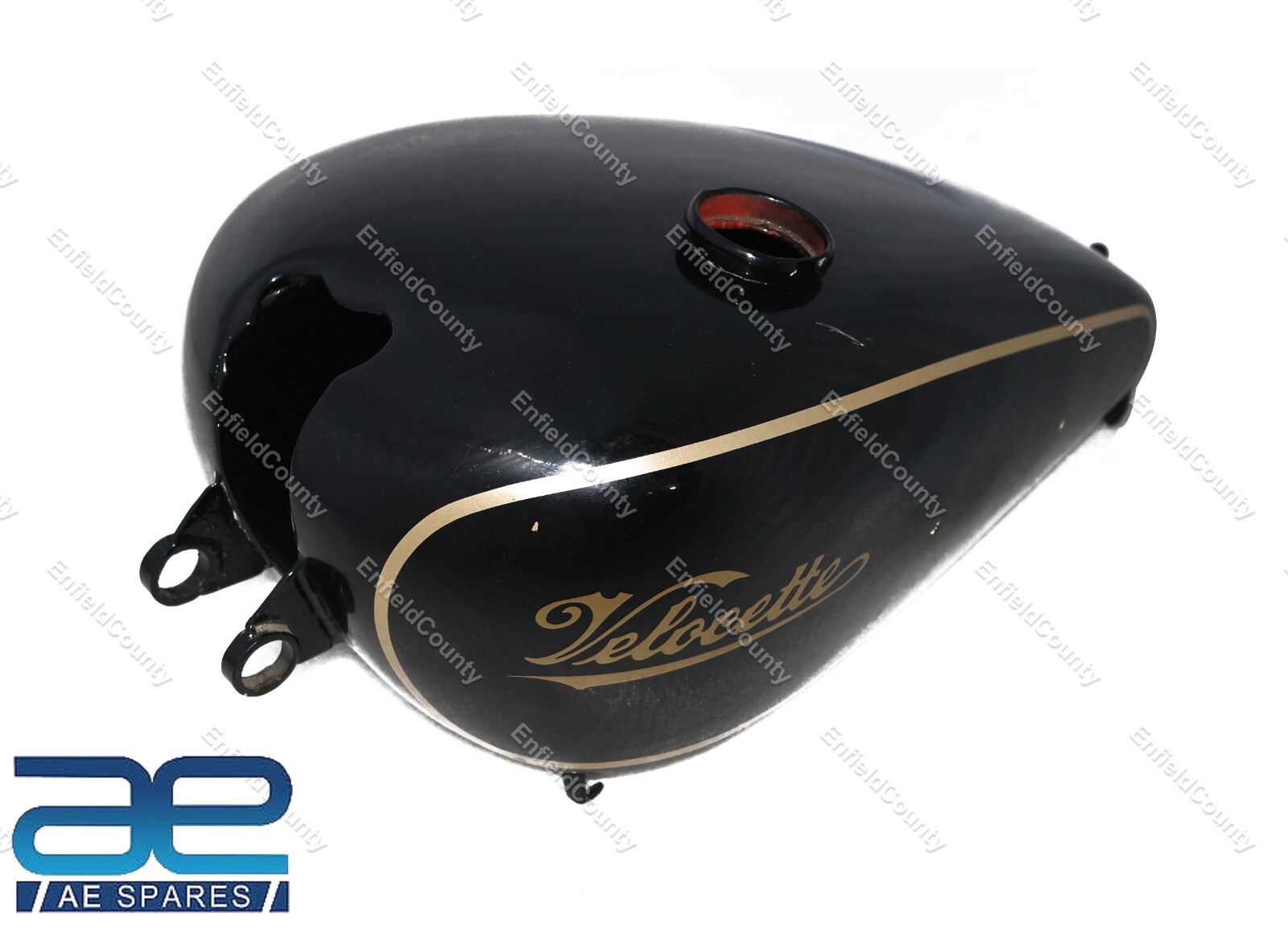Vintage Velocette Mac 350cc Single 1949 Petrol Gas Fuel Tank Steel Black 