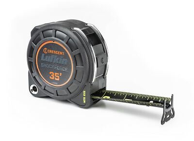1-3/16'' x 35' Shockforce Nite Eye G1 Dual Sided Tape Measure - L1135B