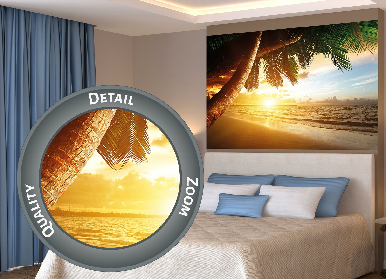 Poster Strand Sonnenuntergang Wandbild Karibik Landschaft Wandposter