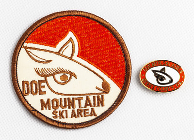 Vintage Doe Mountain Now Bear Creek Mtn Resort Ski Pin & Patch Berks County PA