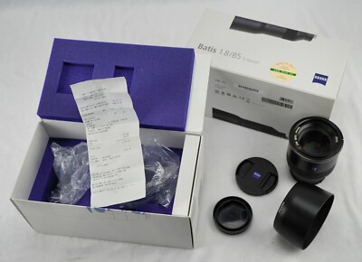 Carl Zeiss Camera removable Lens 1.8-85mm Sony E Mount Batis 85mm F1.8 w/ hood
