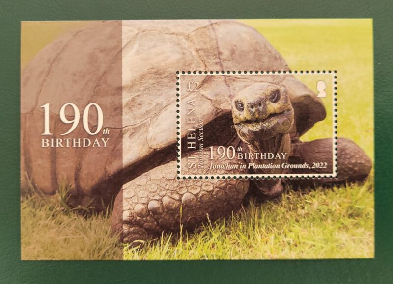 St.Helena 2022/The 190th Anniversary of the Birth of Jonathan the Tortoise/1v ms