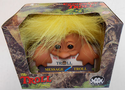 DAM Original Good Luck Computer Troll  - Yellow Hair, NEW from Denmark